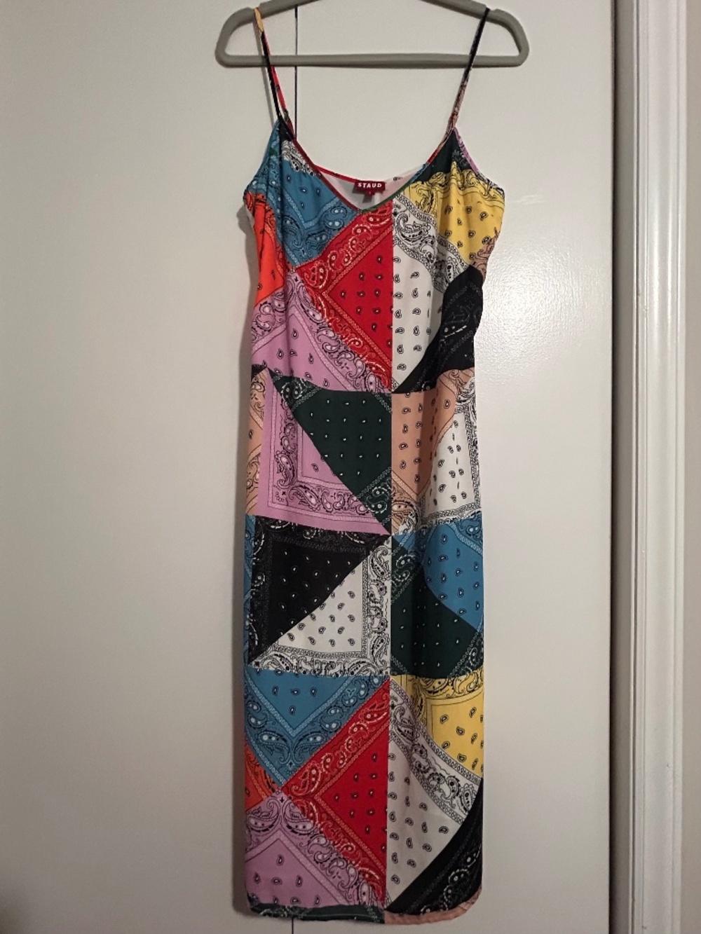 Staud Paisley Midi Dress